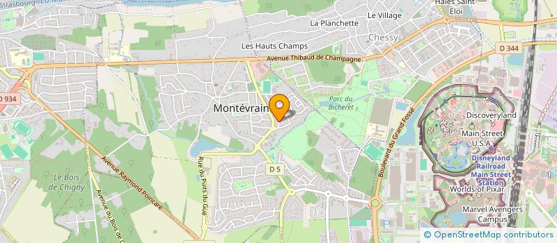 localisation de l'entreprise LP'VENEMENTS  MONTEVRAIN