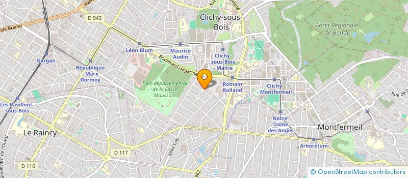 localisation de l'entreprise LP2 à CLICHY-SOUS-BOIS