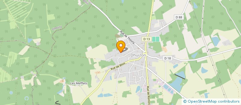 localisation de l'entreprise LP2M à EGUZON-CHANTOME