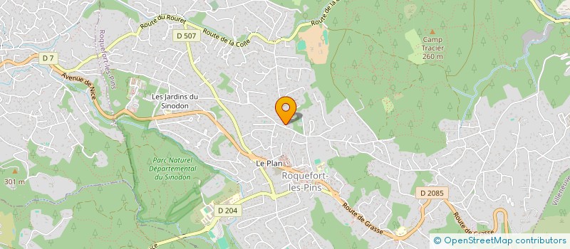 localisation de l'entreprise LP2M  ROQUEFORT-LES-PINS