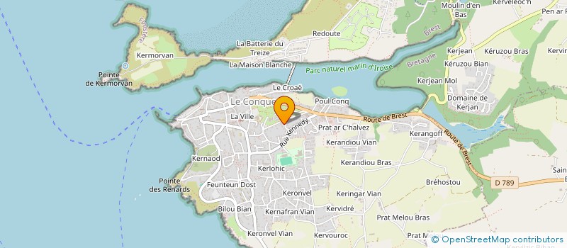 localisation de l'entreprise LPB LES P'TITES BULLES  LE CONQUET