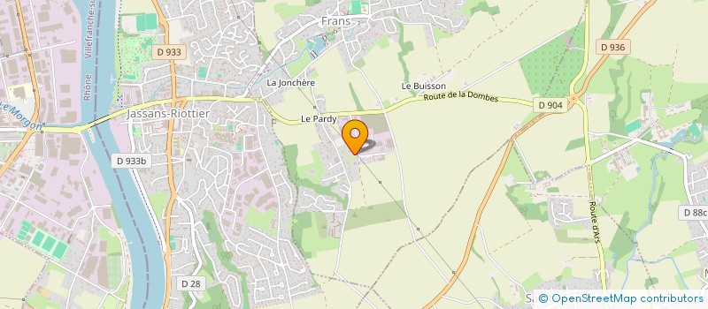 localisation de l'entreprise LPB PLAQUISTE à FRANS