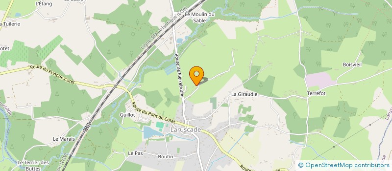 localisation de l'entreprise LPC  LARUSCADE