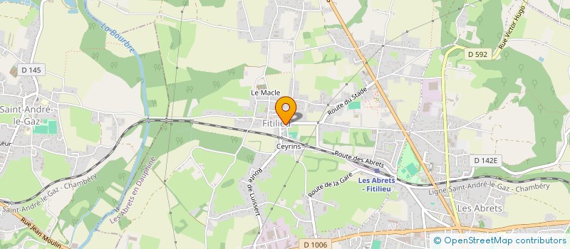 localisation de l'entreprise LPC  LES ABRETS-EN-DAUPHINE