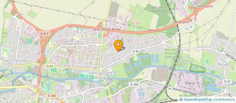 localisation de l'entreprise LPC LILLE  SAINT-LAURENT-BLANGY