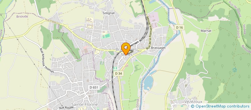 localisation de l'entreprise LPG  BRASSAC-LES-MINES