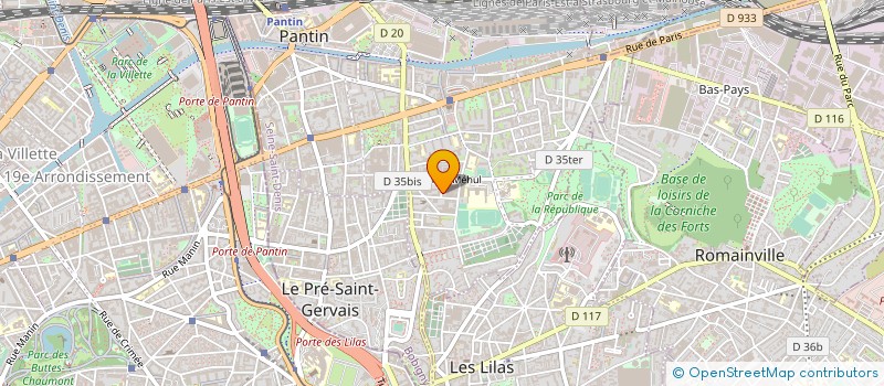 localisation de l'entreprise LPH LE RAINCY GARE à PANTIN