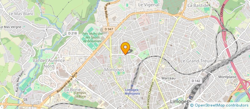 localisation de l'entreprise LPI ASSOCIES à LIMOGES