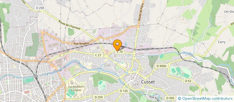 localisation de l'entreprise LPJ GESTION à CUSSET