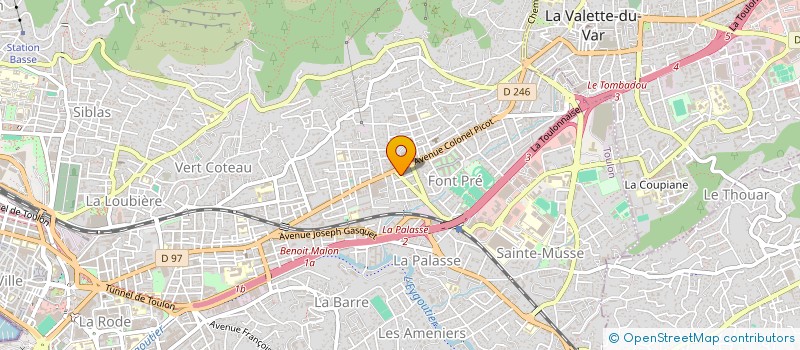 localisation de l'entreprise LPM 15  TOULON