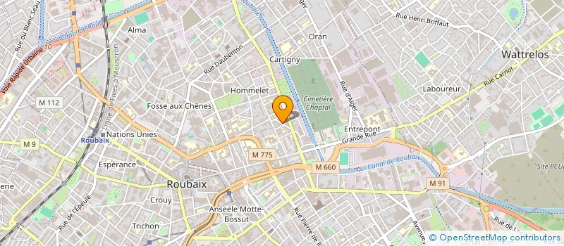 localisation de l'entreprise LPN à ROUBAIX