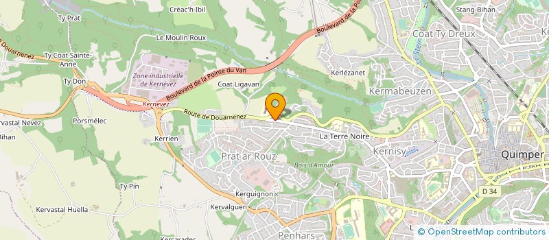 localisation de l'entreprise LPP HOLDING à QUIMPER