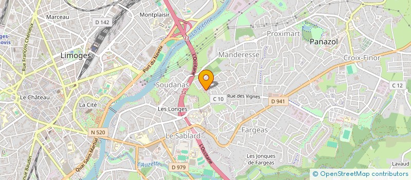 localisation de l'entreprise LPR AUTO à LIMOGES