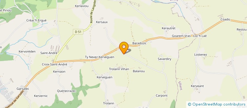 localisation de l'entreprise LPSH IMMO  ERGUE-GABERIC