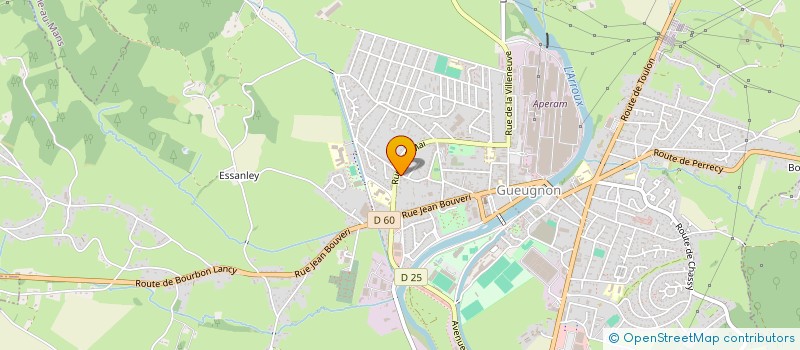 localisation de l'entreprise LR ELECTRICITE ETS RIALIN à GUEUGNON