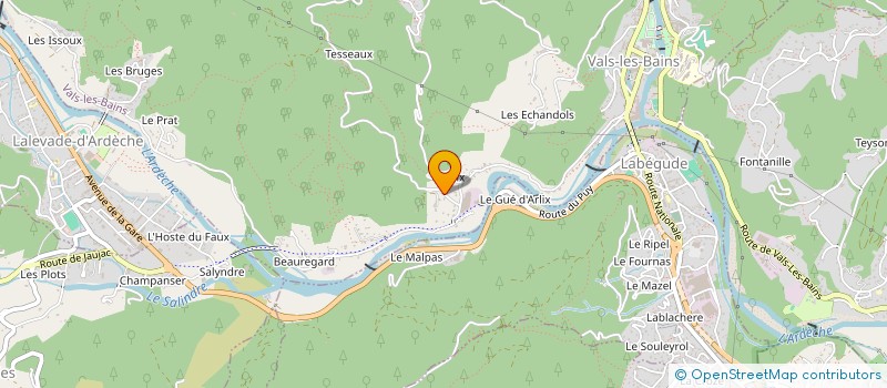 localisation de l'entreprise LR INVEST  VALS-LES-BAINS