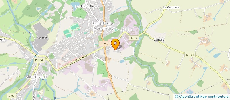 localisation de l'entreprise LR INVESTISSEMENT à MONTREVAULT-SUR-EVRE