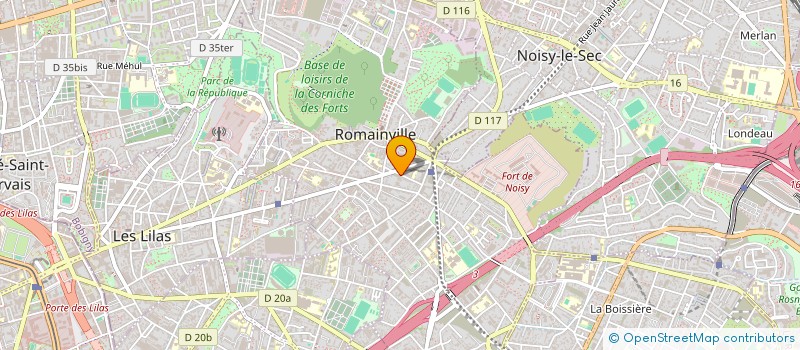 localisation de l'entreprise LR RENT75 à ROMAINVILLE