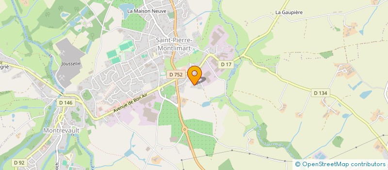 localisation de l'entreprise LR RESEAUX à MONTREVAULT-SUR-EVRE