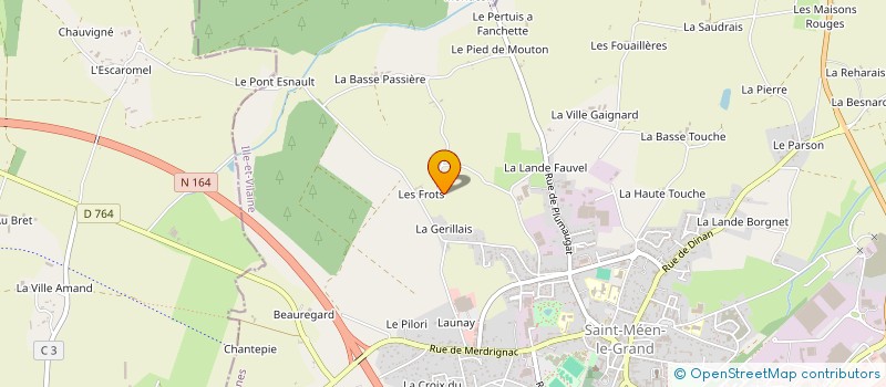 localisation de l'entreprise LR TP  SAINT-MEEN-LE-GRAND