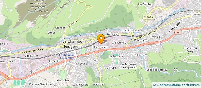 localisation de l'entreprise LRA LAURENT RABY ASSAINISSEMENT  LE CHAMBON-FEUGEROLLES