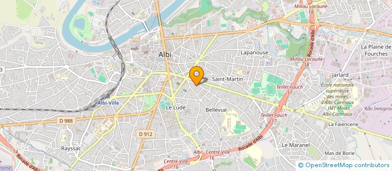 localisation de l'entreprise LRDP ASSOCIES à ALBI