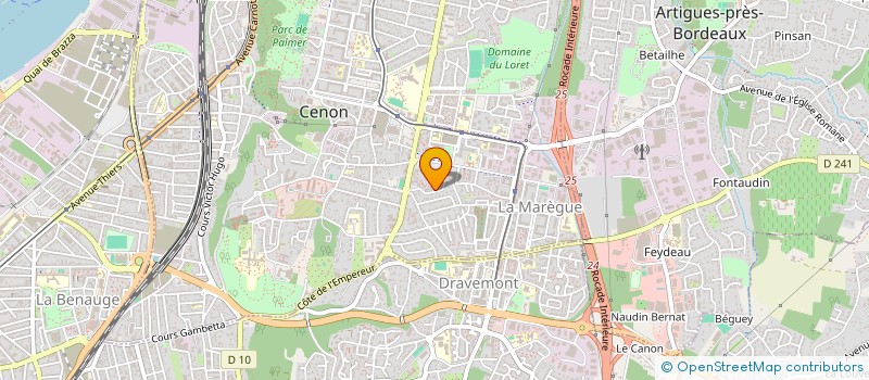 localisation de l'entreprise LRG  CENON