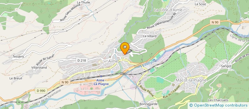 localisation de l'entreprise LRJ PLOMBERIE  AIME-LA-PLAGNE