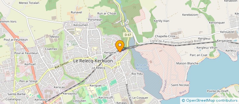 localisation de l'entreprise LRK OXYGENE à LE RELECQ-KERHUON