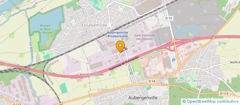 localisation de l'entreprise LRM INDUSTRIES à AUBERGENVILLE