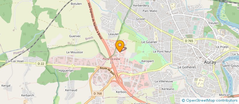 localisation de l'entreprise LRP FUTURIS à AURAY