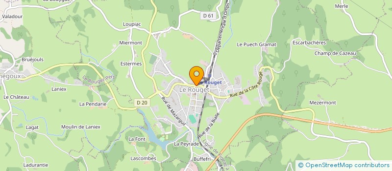 localisation de l'entreprise LRP OPTIQUE à LE ROUGET-PERS