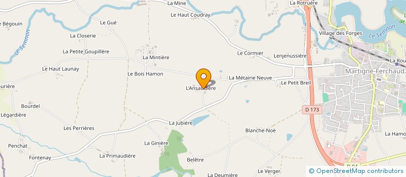 localisation de l'entreprise LRT INVEST  MARTIGNE-FERCHAUD