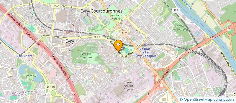 localisation de l'entreprise LRV  EVRY-COURCOURONNES