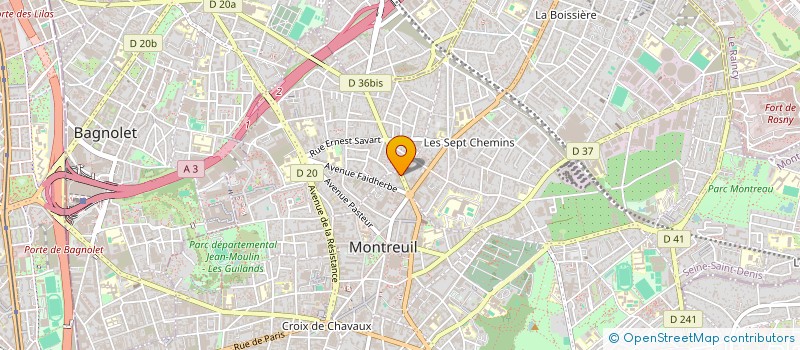 localisation de l'entreprise LS  MONTREUIL
