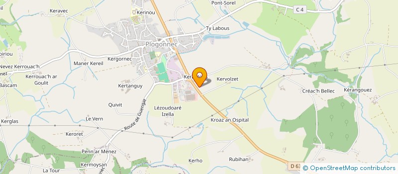 localisation de l'entreprise LS COIFFURE  PLOGONNEC