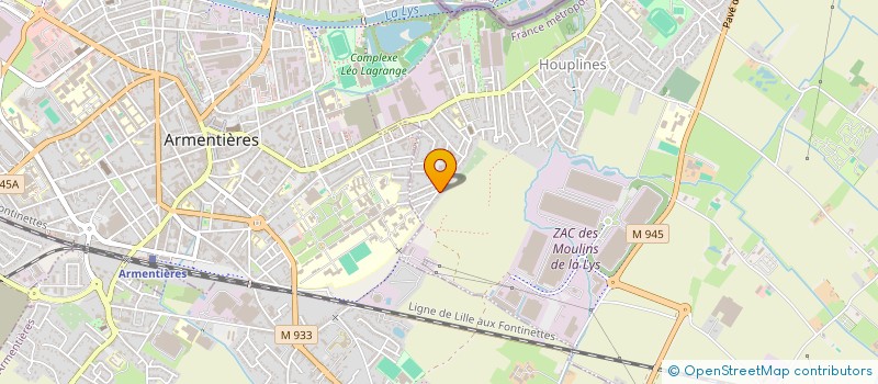 localisation de l'entreprise LS COUVERTURE ZINGUERIE  HOUPLINES