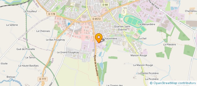 localisation de l'entreprise LS DECOR  VITRE