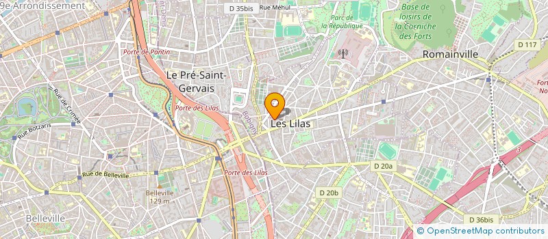 localisation de l'entreprise LS PARTNER à LES LILAS