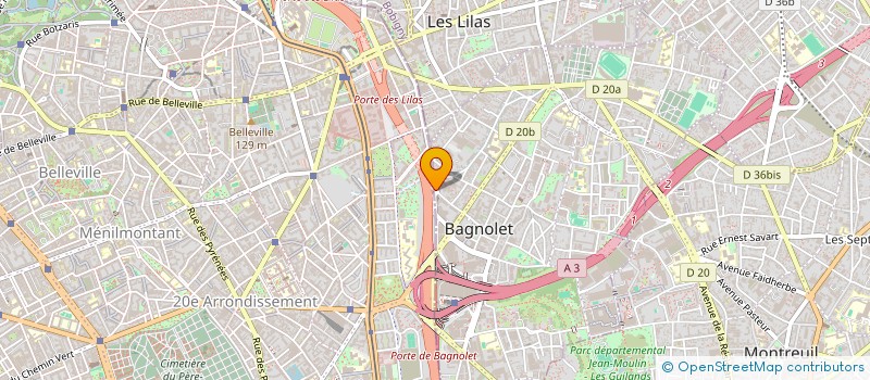 localisation de l'entreprise LS PEREZ à BAGNOLET