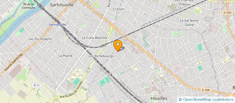 localisation de l'entreprise LS TAXI  HOUILLES