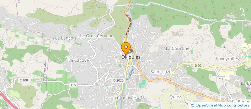 localisation de l'entreprise LS TERRASSEMENT à OLLIOULES