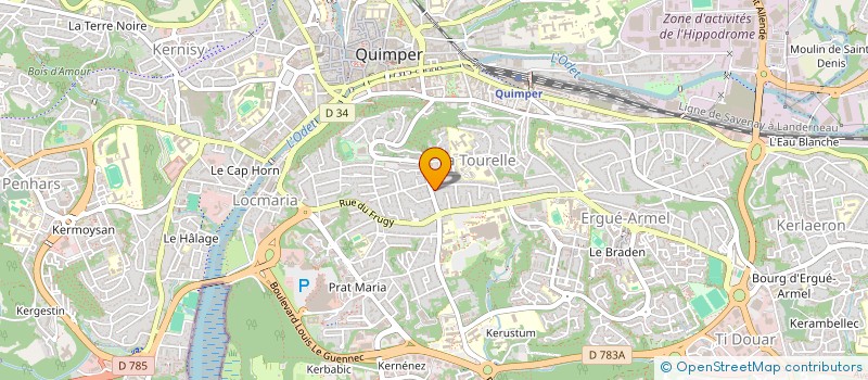 localisation de l'entreprise LSC DESIGN à QUIMPER