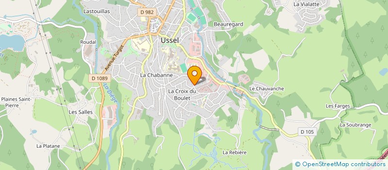 localisation de l'entreprise LSCP PHARMA  USSEL