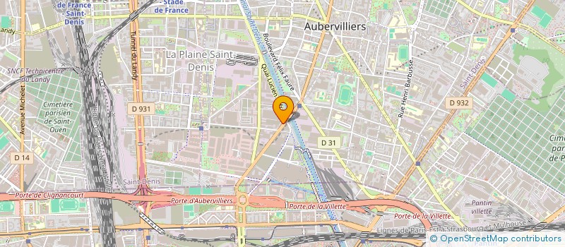 localisation de l'entreprise LSJ GROUPE  AUBERVILLIERS