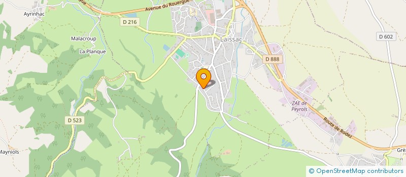 localisation de l'entreprise LSMA2010  LAISSAC-SEVERAC L'EGLISE