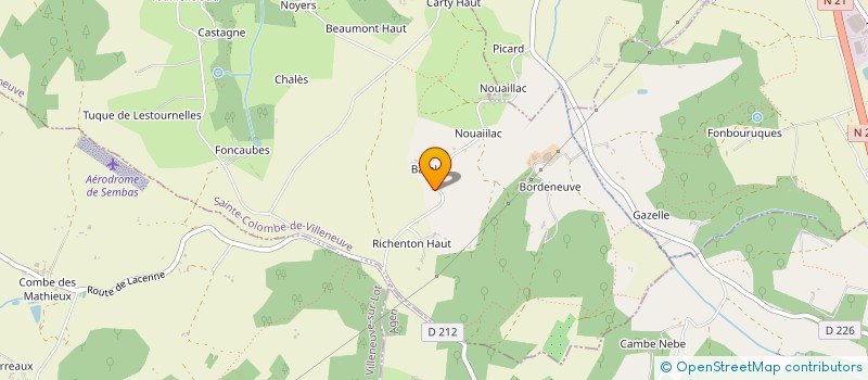 localisation de l'entreprise LSMA47  SAINTE-COLOMBE-DE-VILLENEUVE