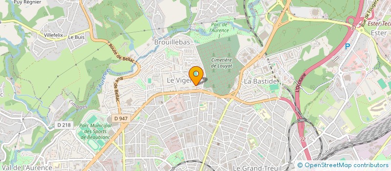 localisation de l'entreprise LSR 87 'LOISIRS ET SOLIDARITE DES RETRAITES' à LIMOGES