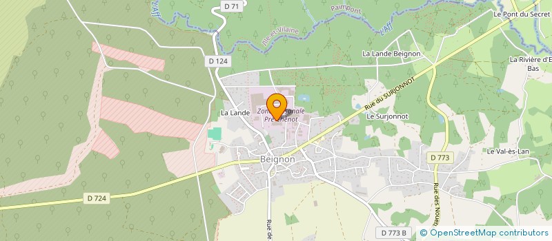 localisation de l'entreprise LST à BEIGNON