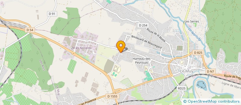 localisation de l'entreprise LT AZUR PAYSAGE à LE MUY